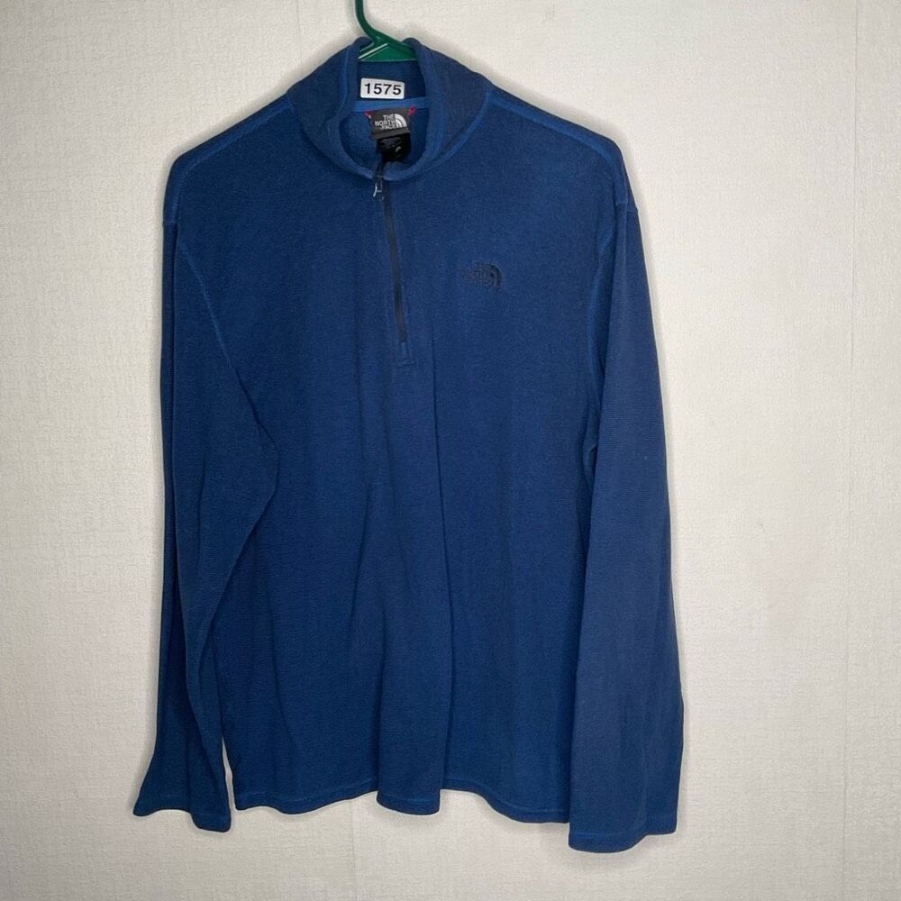 Vintage North Face Sweater Men Large Pullover Made In USA 1/2 Zip Mock Neck Knit